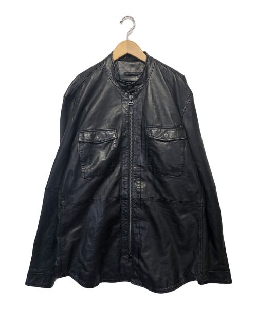 JOHN VARVATOS（ジョン・バルベイトス）JOHN VARVATOS (ジョン・バルベイトス) レザーコート ブラック サイズ:XXLの古着・服飾アイテム