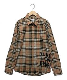 BURBERRY（バーバリー）の古着「ホースフェリーシャツ」｜ベージュ