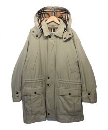 Burberry's（バーバリーズ）の古着「フーデッドハーフコート」｜ベージュ