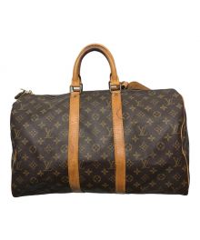 LOUIS VUITTON（ルイ ヴィトン）の古着「モノグラム キーポル45  トラベルバッグ」｜ブラウン