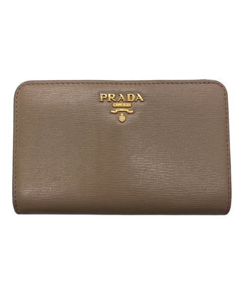 PRADA（プラダ）PRADA (プラダ) 2つ折り財布 ベージュの古着・服飾アイテム