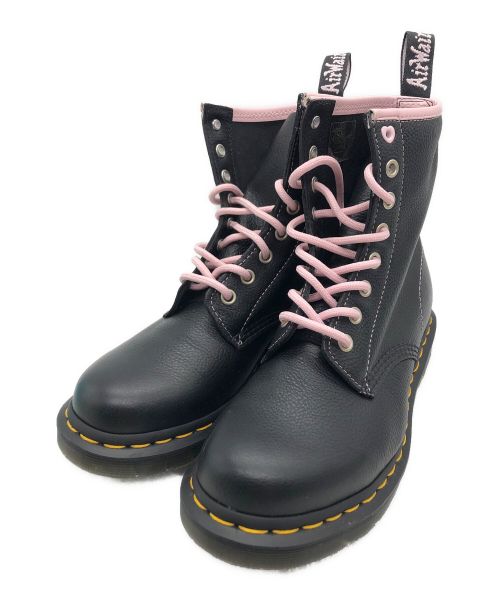 Dr.Martens（ドクターマーチン）Dr.Martens (ドクターマーチン) ブーツ ブラック×ピンク サイズ:25cmの古着・服飾アイテム