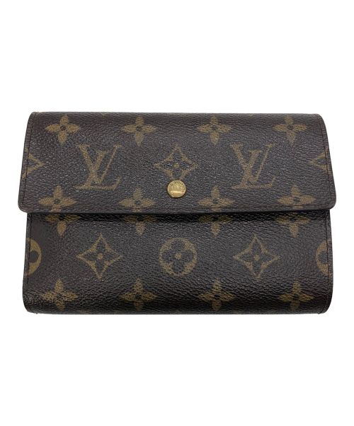 LOUIS VUITTON（ルイ ヴィトン）LOUIS VUITTON (ルイ ヴィトン) モノグラム　ポルトトレゾール エテュイパピエ ブラックの古着・服飾アイテム