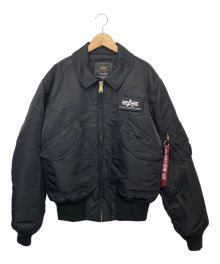 ALPHA INDUSTRIES（アルファインダストリーズ）の古着「ジップジャケット」｜ブラック