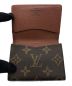 中古・古着 LOUIS VUITTON (ルイ ヴィトン) モノグラム　アンヴェロップ・カルト・ドゥ・ヴィジット ブラウン：16000円