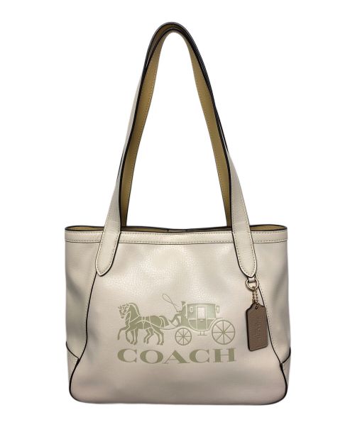 COACH（コーチ）COACH (コーチ) ハンドバッグ アイボリーの古着・服飾アイテム