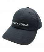 BALENCIAGAバレンシアガ）の古着「センターロゴキャップ」｜ブラック