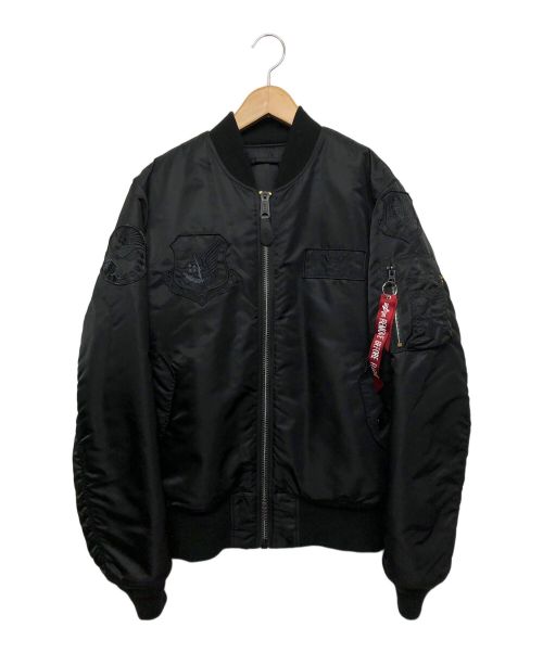 ALPHA INDUSTRIES（アルファインダストリーズ）ALPHA INDUSTRIES (アルファインダストリーズ) リバーシブルMA-1ジャケット ブラック サイズ:Lの古着・服飾アイテム