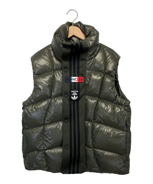 MONCLER（モンクレール）MONCLER (モンクレール) adidas (アディダス) ダウンベスト オリーブ サイズ:０の古着・服飾アイテム