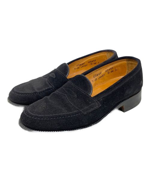 CLARKS（クラークス）CLARKS (クラークス) スウェードコインローファー ブラック サイズ:5の古着・服飾アイテム