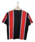 SUPREME (シュプリーム) Supreme stripe rugby shirt ブラック×レッド サイズ:L：13000円