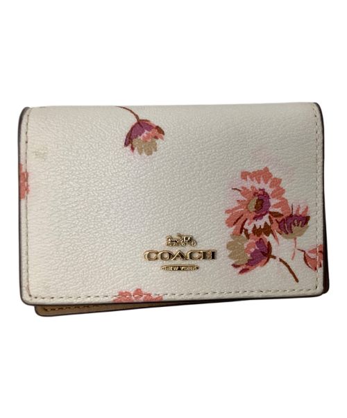 COACH（コーチ）COACH (コーチ) COACH カードケース アイボリー×ブラウンの古着・服飾アイテム