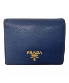 PRADAプラダ）の古着「PRADA 2つ折り財布」｜ネイビー