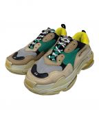 BALENCIAGAバレンシアガ）の古着「Triple S」｜ベージュ×グリーン×イエロー