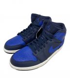 NIKEナイキ）の古着「NIKE AIR JORDAN1 MID Obsidian Game Royal ハイカットスニーカー」｜ネイビー×ブルー