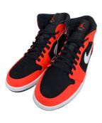 NIKEナイキ）の古着「NIKE Nike Air Jordan 1 Mid Infrared 23 ハイカットスニーカー」｜ブラック×オレンジ