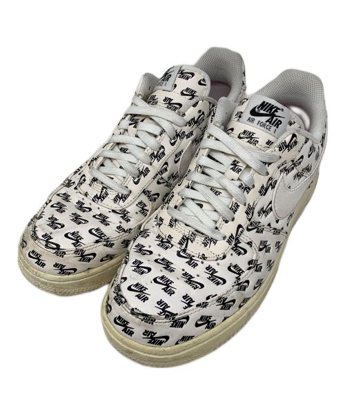 NIKE（ナイキ）NIKE (ナイキ) AIR FORCE 1 LOW ALL OVER LOGO ホワイト×ブラック サイズ:6の古着・服飾アイテム