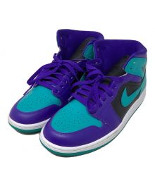 NIKE（ナイキ）の古着「NIKE Air Jordan 1 Mid "Black Grape" ハイカットスニーカー」｜ネイビー×ブルー