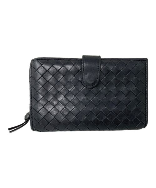 BOTTEGA VENETA（ボッテガベネタ）BOTTEGA VENETA (ボッテガベネタ) BOTTEGA VENETA 2つ折り財布 ブラックの古着・服飾アイテム