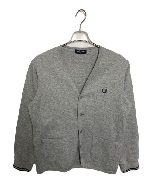 FRED PERRY（フレッドペリー）FRED PERRY (フレッドペリー) FRED PERRY ピケカーディガン グレー サイズ:Mの古着・服飾アイテム