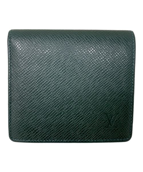 LOUIS VUITTON（ルイ ヴィトン）LOUIS VUITTON (ルイ ヴィトン) LOUIS VUITTON タイガ ビエ 3 カルト クレディ 2つ折り財布 グリーンの古着・服飾アイテム