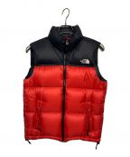 THE NORTH FACEザ ノース フェイス）の古着「THE NORTH FACE ヌプシベスト」｜ブラック×レッド