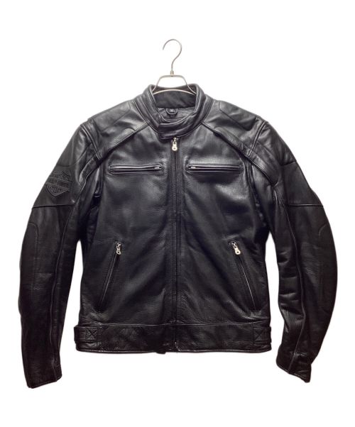 HARLEY-DAVIDSON（ハーレーダビッドソン）HARLEY-DAVIDSON (ハーレーダビッドソン) シングルライダースジャケット ブラック サイズ:Mの古着・服飾アイテム