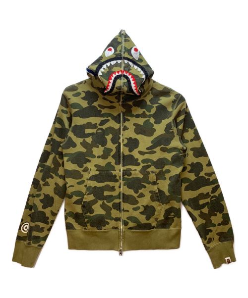 A BATHING APE（アベイシングエイプ）A BATHING APE (アベイシングエイプ) ジップパーカー グリーン サイズ:Mの古着・服飾アイテム