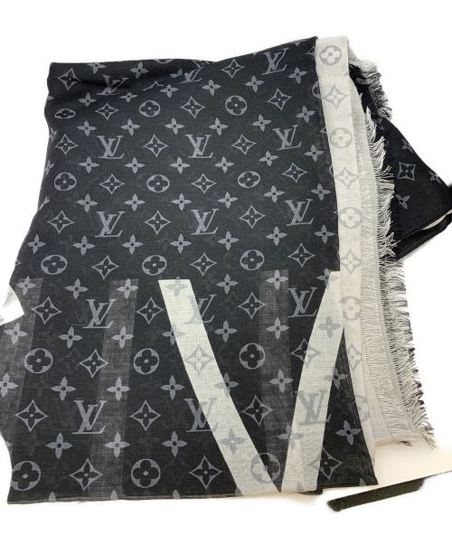 LOUIS VUITTON（ルイ ヴィトン）LOUIS VUITTON (ルイ ヴィトン) カシミヤシルク大判ストール ブラックの古着・服飾アイテム