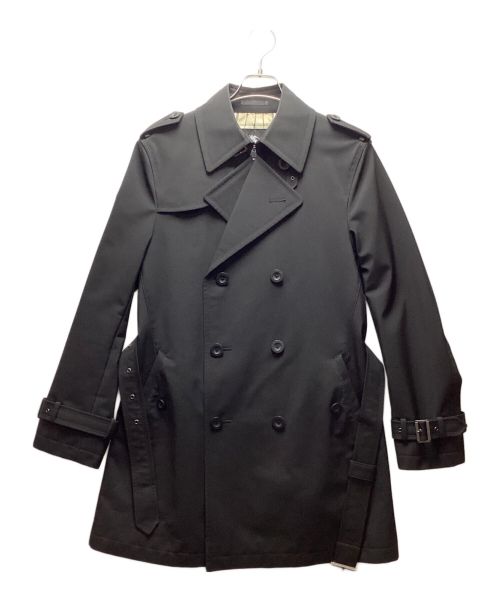 BURBERRY BLACK LABEL（バーバリーブラックレーベル）BURBERRY BLACK LABEL (バーバリーブラックレーベル) ダブルトレンチコート ブラック サイズ:Lの古着・服飾アイテム