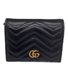 GUCCI（グッチ）の古着「GGマーモント コンパクトウォレット」｜ブラック