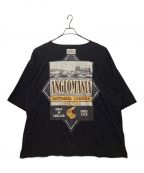 Vivienne Westwood ANGLOMANIAヴィヴィアンウエストウッドアングロマニア）の古着「オーバーサイズプリントTシャツ」｜ブラック