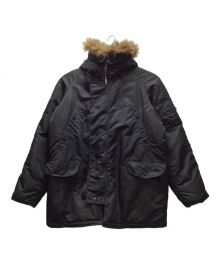 ALPHA INDUSTRIES（アルファインダストリーズ）の古着「ダウンコート」｜ブラック