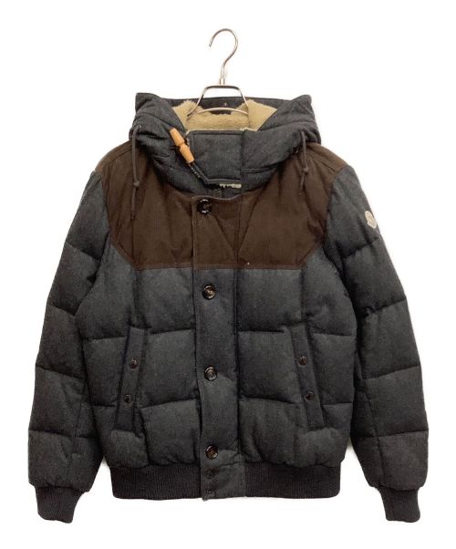 MONCLER（モンクレール）MONCLER (モンクレール) ダウンジャケット ダークグレー×ダークブラウン サイズ:3の古着・服飾アイテム