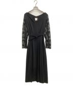 Ameriアメリ）の古着「VINTAGE LACE SLEEVE REFINED DRESS」｜ブラック