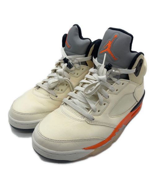 NIKE（ナイキ）NIKE (ナイキ) AIR JORDAN5 ホワイト×オレンジ サイズ:27の古着・服飾アイテム