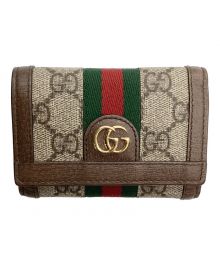 GUCCI（グッチ）の古着「オフィディア 3つ折り財布」｜グレー