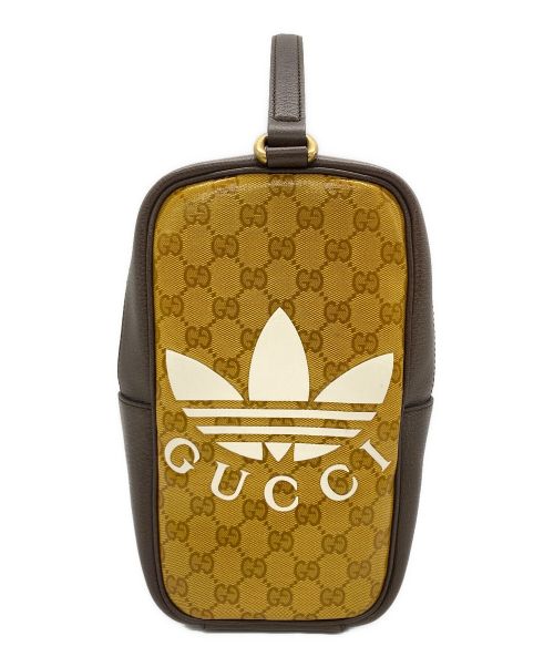 GUCCI（グッチ）GUCCI (グッチ) adidas (アディダス) ミニトップハンドルバッグ ブラウンの古着・服飾アイテム