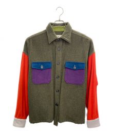 N.HOOLYWOOD×WOOLRICH（エヌ ハリウッド×ウールリッチ）の古着「長袖シャツ」｜グリーン