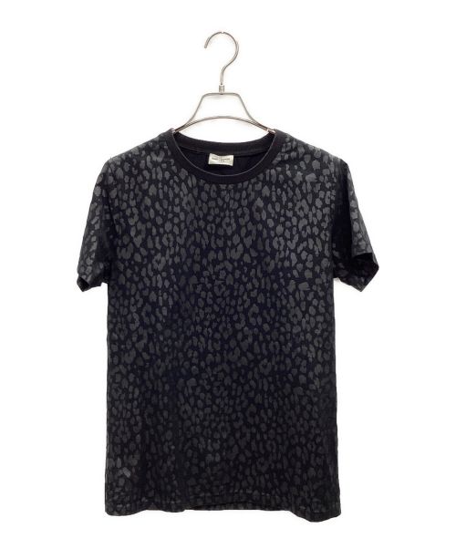 Saint Laurent Paris（サンローランパリ）Saint Laurent Paris (サンローランパリ) レオパードTシャツ ブラック サイズ:Sの古着・服飾アイテム