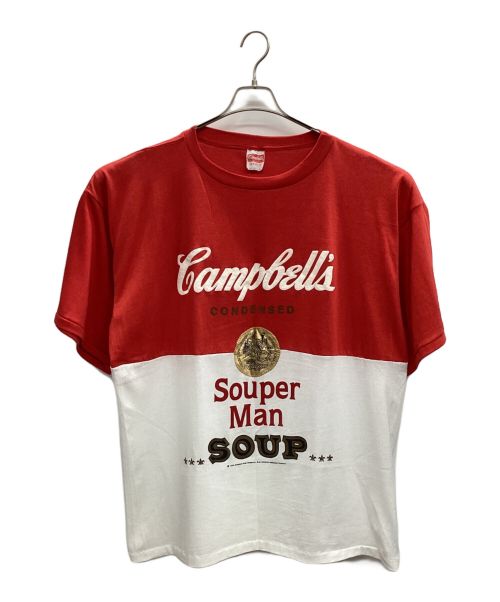 Campbell（キャンベル）Campbell (キャンベル) Campbell's SOUP Tシャツ 88年 レッド サイズ:ONE SIZE FITS ALLの古着・服飾アイテム