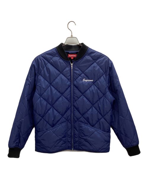 SUPREME（シュプリーム）Supreme (シュプリーム) Quit Your Job Quilted Work Jacket ネイビー サイズ:Lの古着・服飾アイテム