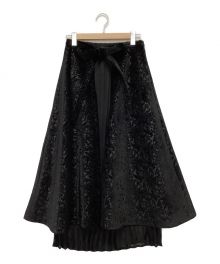 Ameri（アメリ）の古着「ARABESQUE LAYERED SKIRT」｜ブラック