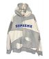 SUPREME（シュプリーム）の古着「patchwork hooded sweatshirt」｜グレー×ホワイト