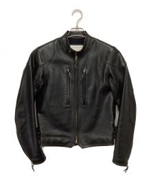 LEATHER STORE NORTHERN FOX（レザーストア ノーザンフォックス）の古着「レザーライダースジャケット」｜ブラック