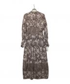 HER LIP TOハーリップトゥ）の古着「Le Camelia Pleated Dress」｜ピンクベージュ