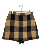 HER LIP TOハーリップトゥ）の古着「Etoile Block Check Skort」｜ブラウン×ブラック