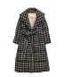 HER LIP TO（ハーリップトゥ）の古着「Loop Yarn Tweed Belted Down Coat」｜ブラック×ホワイト