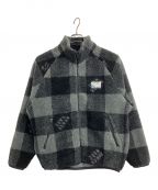 HUMAN MADEヒューマンメイド）の古着「Check Boa Fleece Jacket」｜グレー