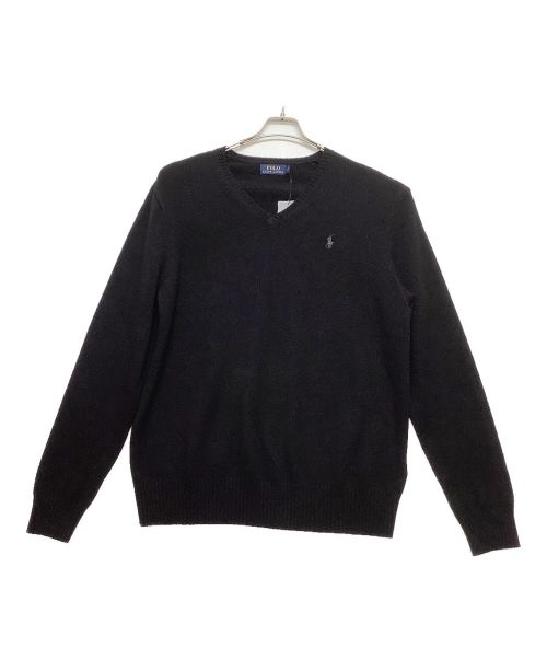 POLO RALPH LAUREN（ポロ・ラルフローレン）POLO RALPH LAUREN (ポロ・ラルフローレン) Vネックニット ブラック サイズ:L 未使用品の古着・服飾アイテム